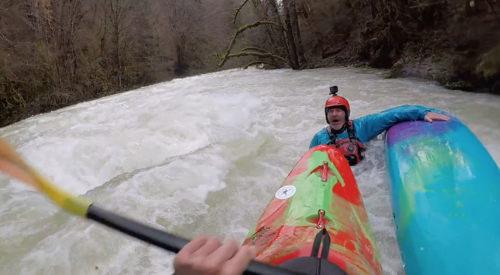 carnage for all best of. kayaker swim out of his boat in the jura mountains. part of the kayak fails best of 2020