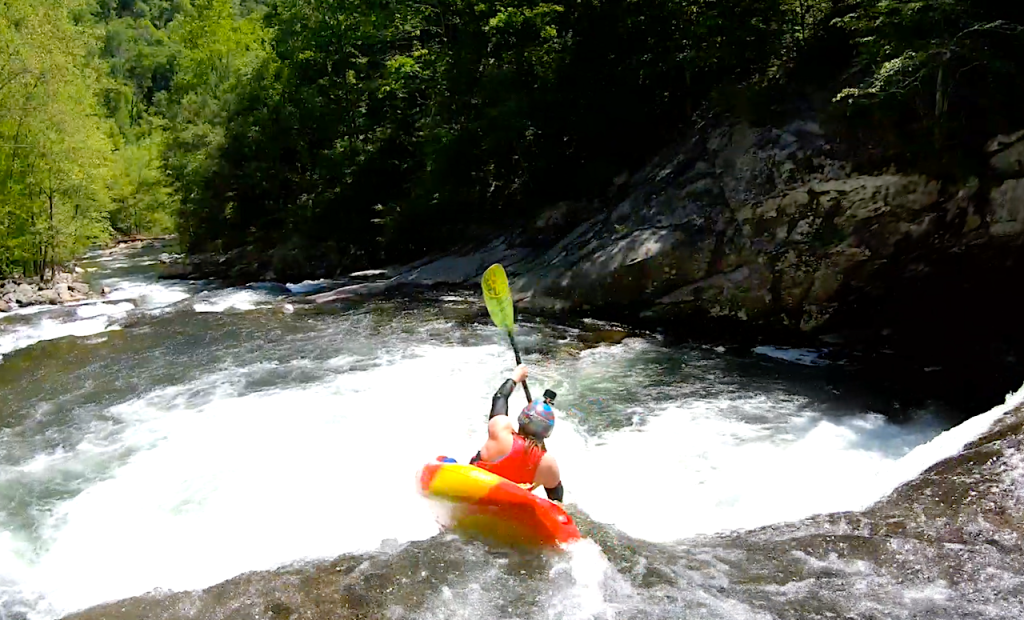 Cat Hardman kayaking